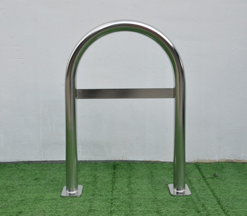 Floor Mounted Stainless Steel U Shape Bike Rack Display