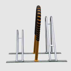Public Galvanized High Low Bike Storage Rack Floor for Outdoor