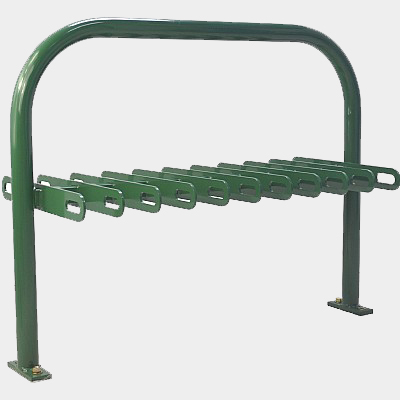 City Double Side Metal Green Scooter Stand for 20 Scooters