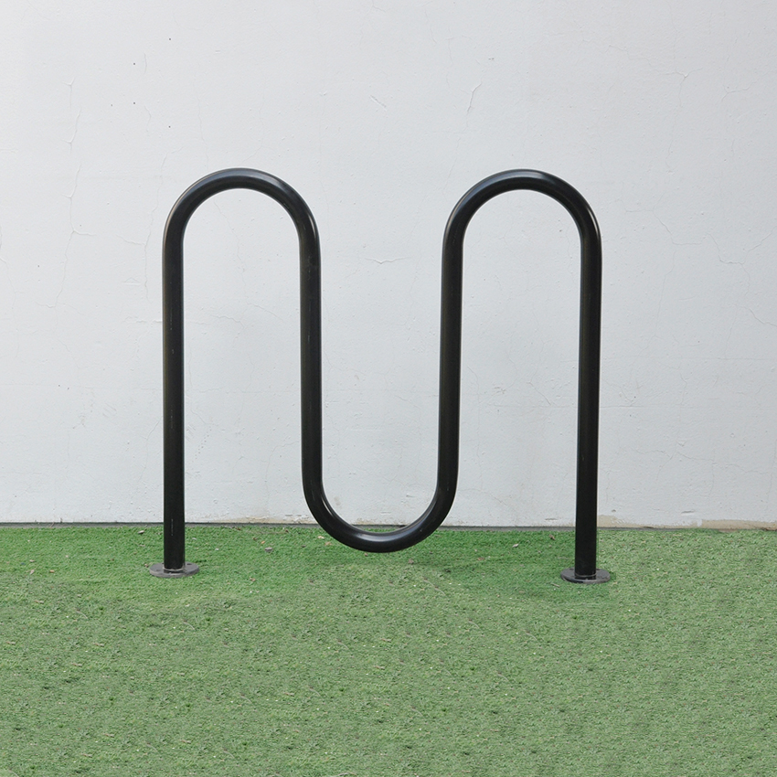 Floor-mounted Commercial Double Side Wave Fat Mountain Bike Stand