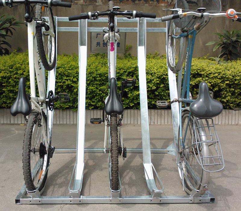 Outdoor Floor L Type Heavy Duty Semi Vertikal Bike Rack Stand