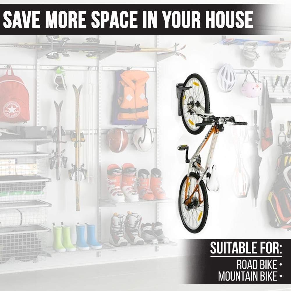 Indoor Wall Mounted Vertical Bike Rack Stand Storage for Home